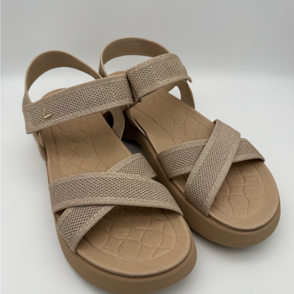 Vivaia Kiara Sport Wedge Platform Sandals Golden Almond Women's EU 43 / US 11 - Picture 6 of 8